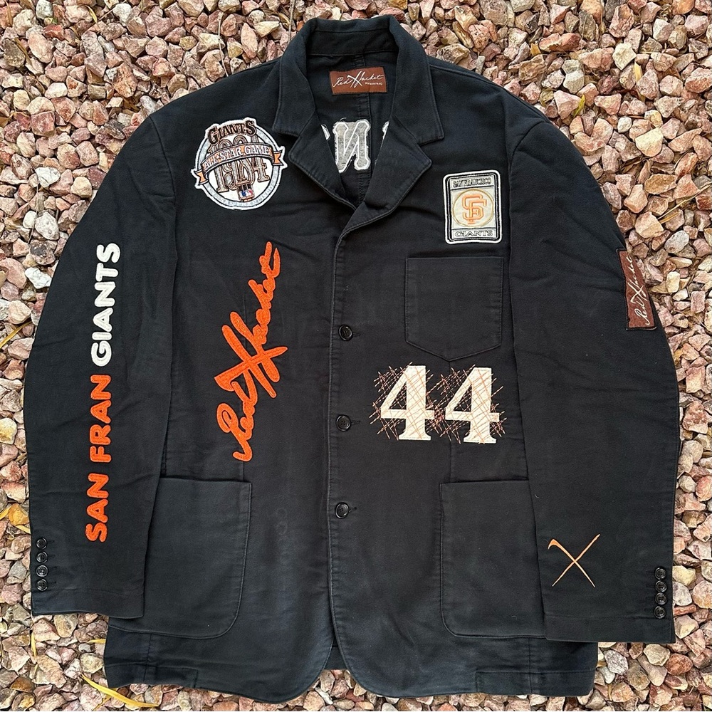 Pikwakwad San Francisco Giants Stitched Patch Red X Jacket SF Blazer Sz 6